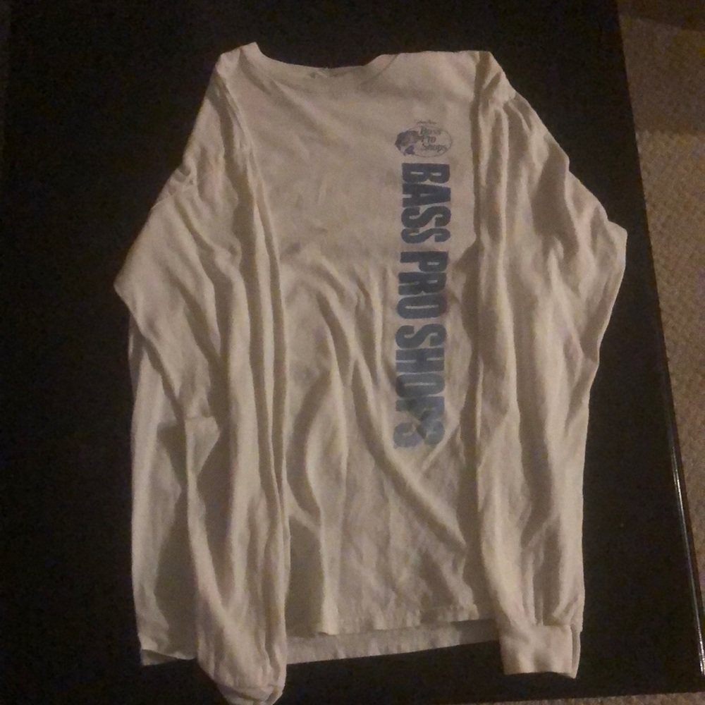 Medium white long sleeve Bass Pro Shop shirt